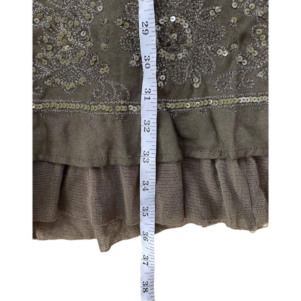 Coldwater Creek embroidered Metallic Maxi skirt Boho Peasant Cottagecore Fairy - Picture 7 of 10